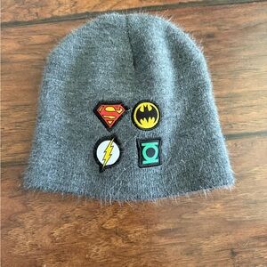Justice Gray Superhero Emblem Kids Beanie
